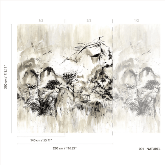 Pierre Frey Magie Japonaise Behangpaneel FP615 - LAB COLOUR THE WORLD