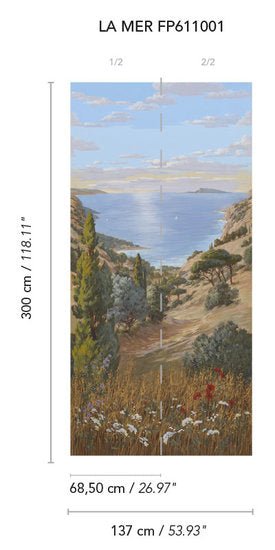 Pierre Frey Voyage en Toscane La Mer Behangpaneel FP611001 - LAB COLOUR THE WORLD