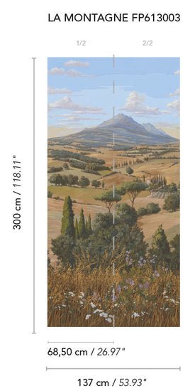 Pierre Frey Voyage en Toscane La Montagne Behangpaneel FP613003 - LAB COLOUR THE WORLD