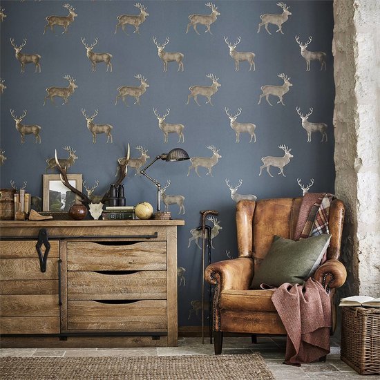 Sanderson Evesham Deer Behang 216619 - LAB COLOUR THE WORLD