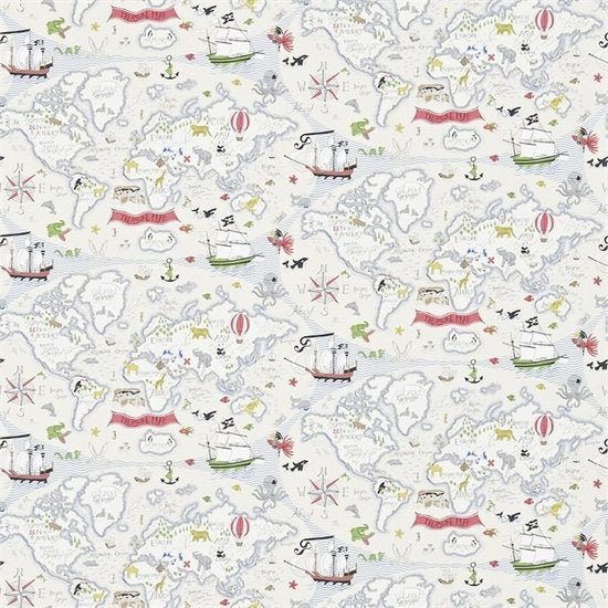 Sanderson Treasure Map Behang DLIT214040 - LAB COLOUR THE WORLD