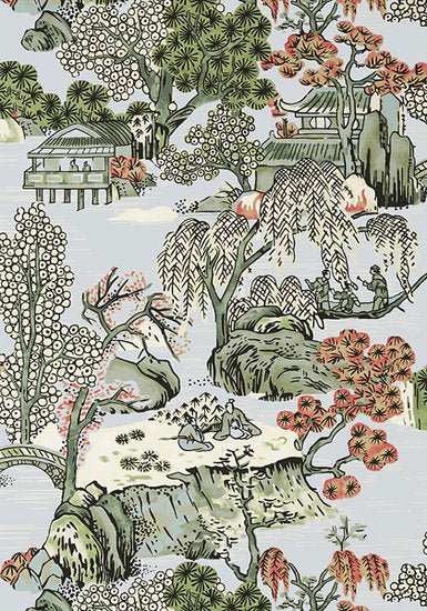 Thibaut Asian Scenic Behang T75460 - LAB COLOUR THE WORLD