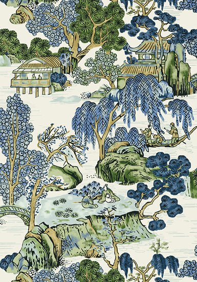 Thibaut Asian Scenic Behang T75462 - LAB COLOUR THE WORLD