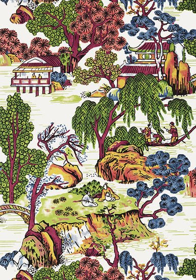 Thibaut Asian Scenic Behang T75464 - LAB COLOUR THE WORLD