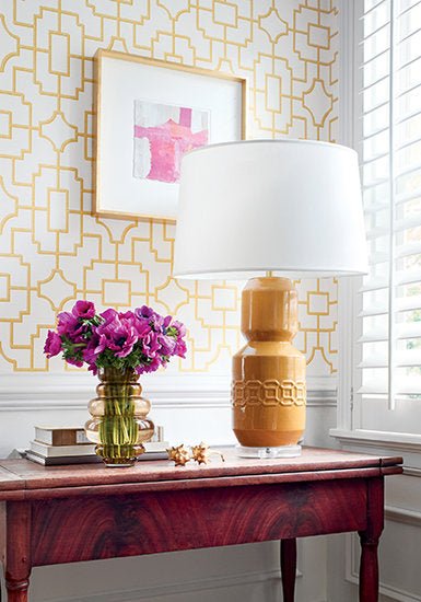 Thibaut Fretwork Behang T20867 - LAB COLOUR THE WORLD