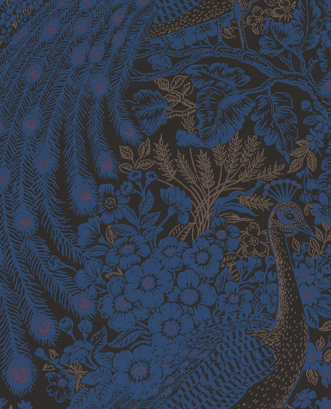 EIJFFINGER Reflect 378002 - Afbeelding 1 - Blauw, Retro, Vintage, Klassiek, Dieren, Bloemen