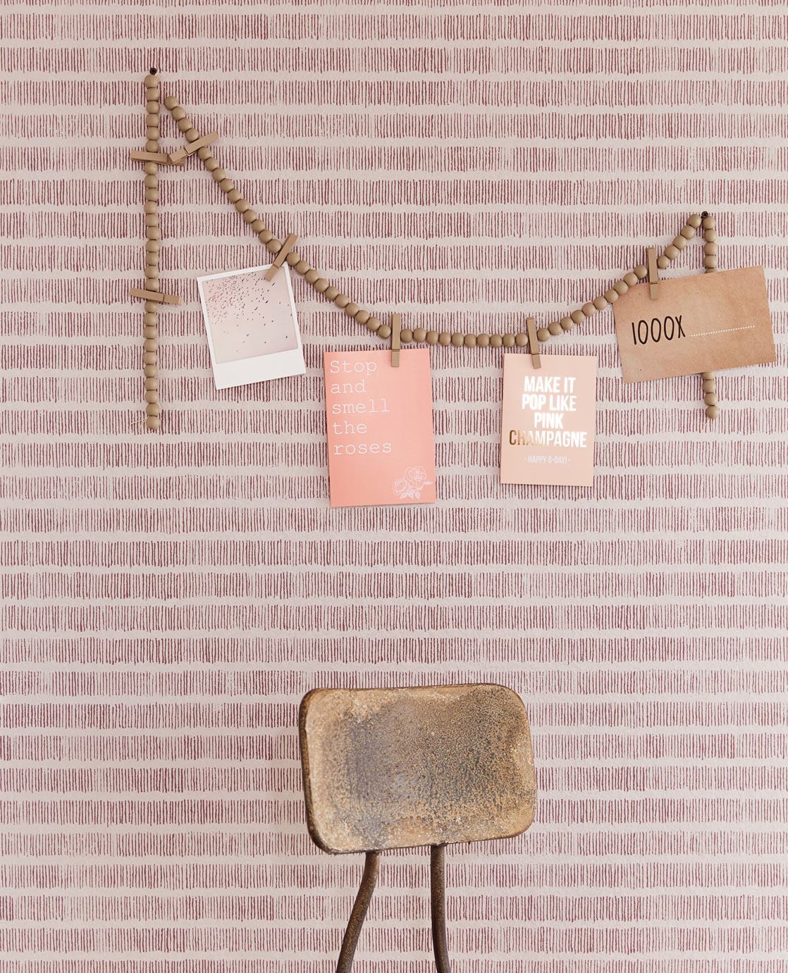 EIJFFINGER Resource 369157 - Afbeelding 2 - Naturel, Rood, Scandinavisch, Landelijk, Strepen