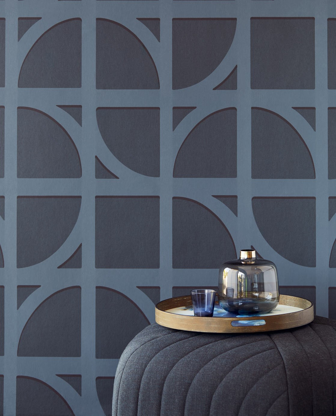 EIJFFINGER Bold 395805 - Afbeelding 2 - Blauw, Retro, Vintage, Stoer, Industrieel, Chic, Glamour, Geometrisch