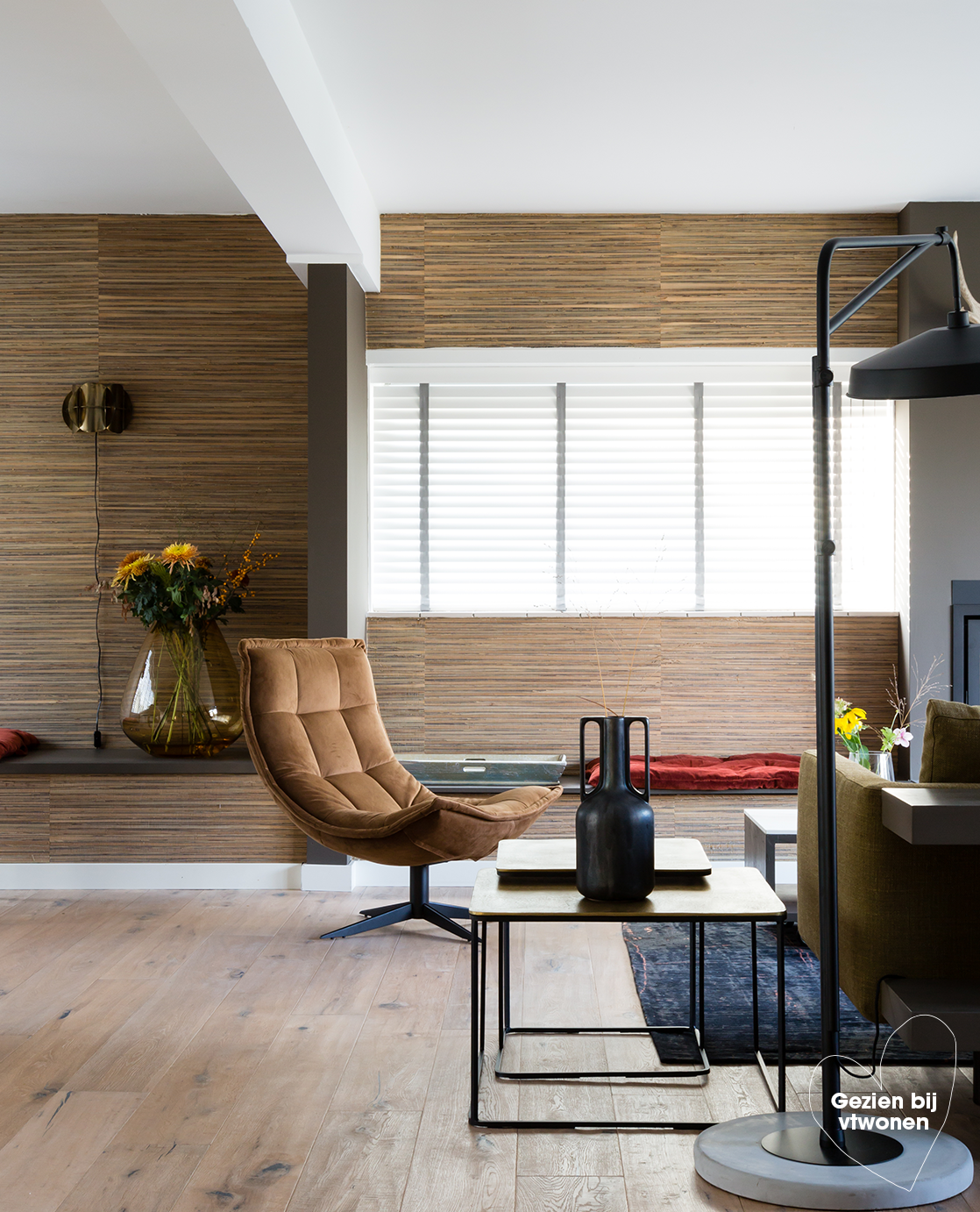 Eijffinger NATURAL WALLCOVERINGS II behang 389514 Naturel, Zwart / Grijs, Goud, Oranje - afbeelding 2