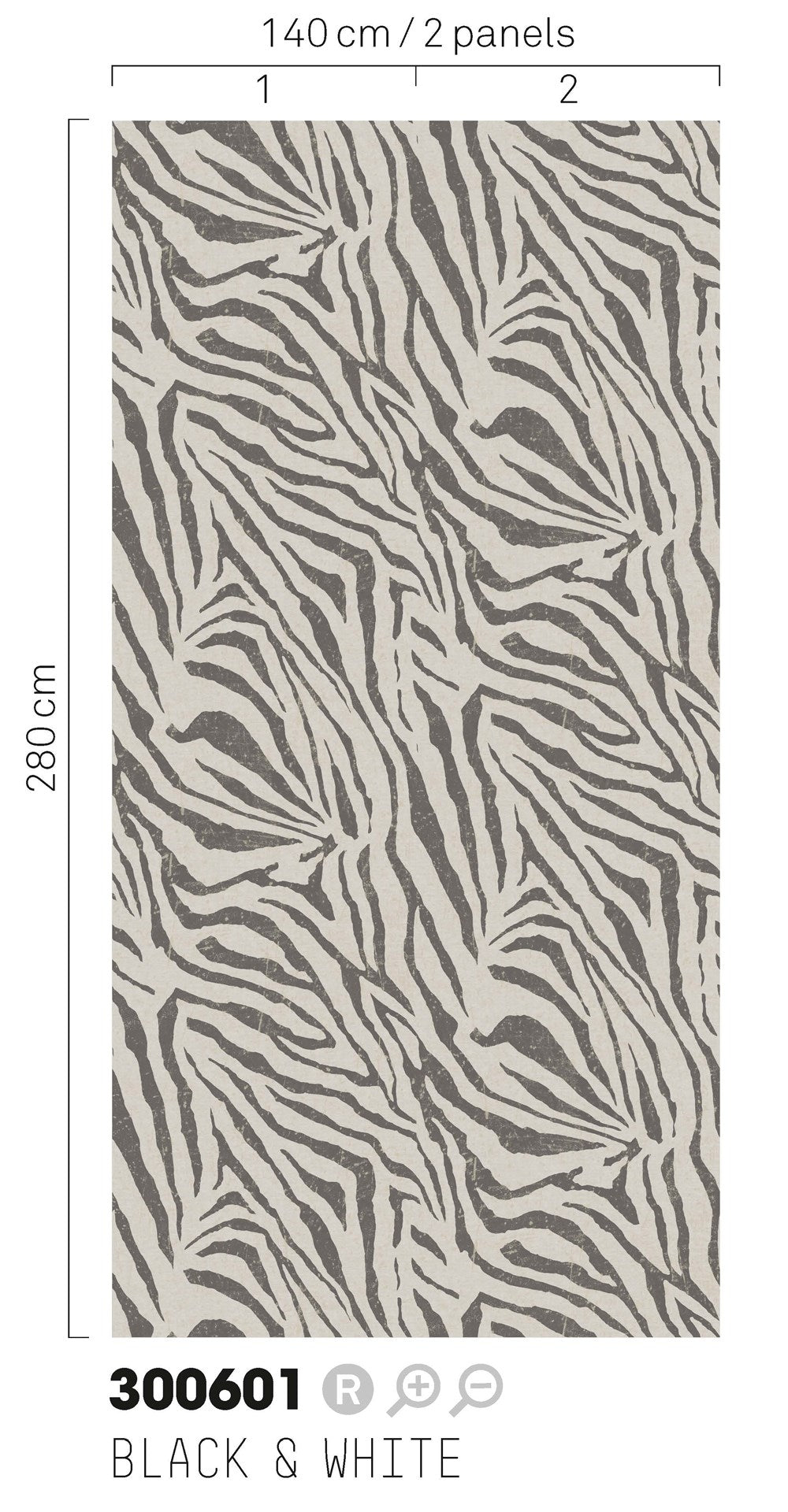 EIJFFINGER Skin 300601 - Afbeelding 2 - Zwart / Grijs, Etnisch, Stoer, Industrieel, Chic, Glamour, Dieren