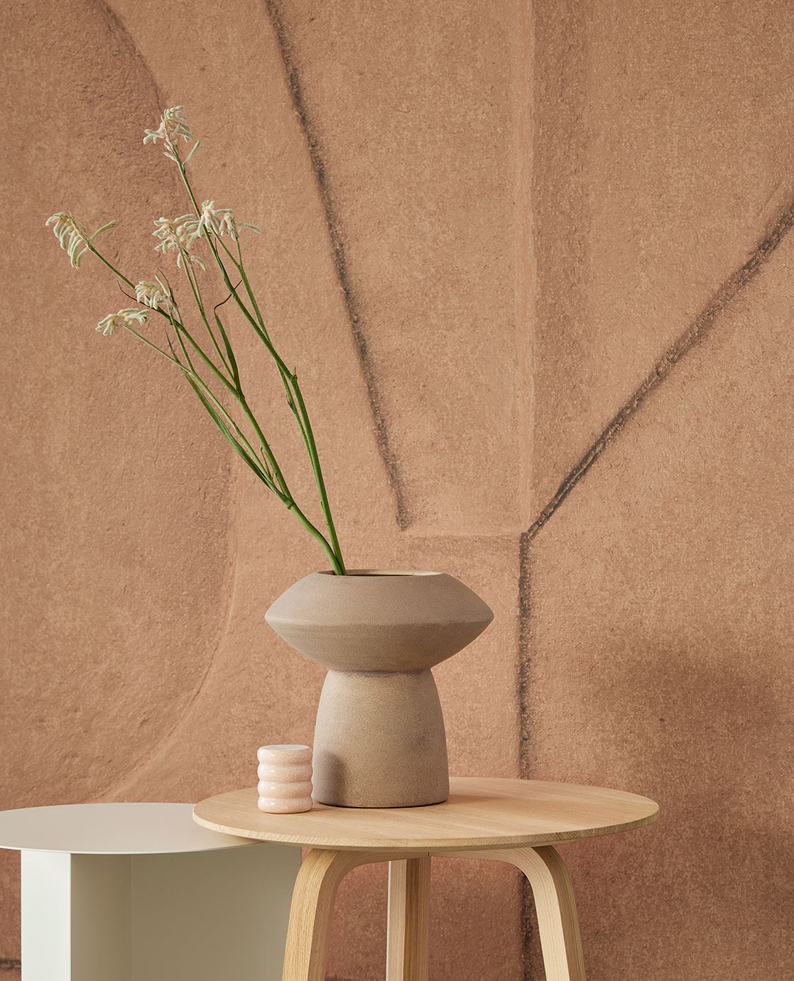 EIJFFINGER Artifact 312482 - Afbeelding 3 - Oranje, Metallic, Retro, Vintage, Basic, Stoer, Industrieel, Geometrisch Beton