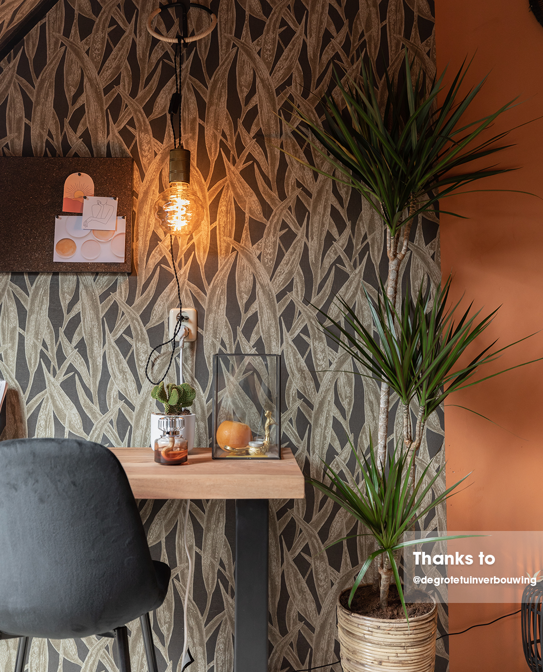 EIJFFINGER Waterfront 300805 - Afbeelding 3 - Zwart / Grijs, Scandinavisch, Landelijk, Etnisch, Natuurlijk, Bladeren