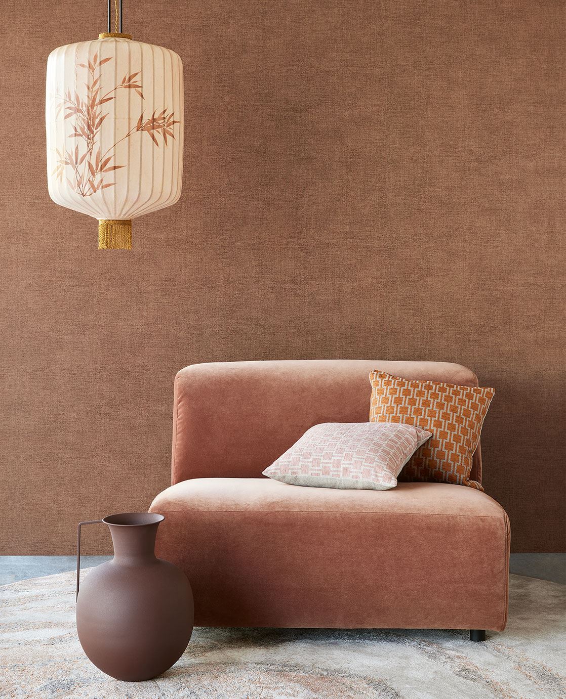 EIJFFINGER Unify 333272 - Afbeelding 2 - Naturel, Oranje, Retro, Vintage, Basic, Stoer, Industrieel, Effen, Uni, Structuren