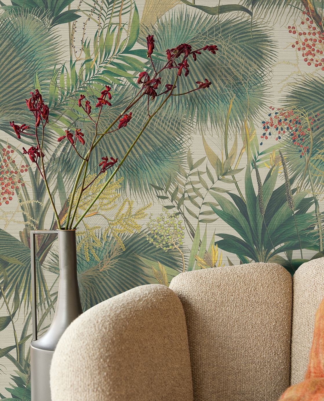Eijffinger COZUMEL behang 50500 Groen, Goud, Naturel, Geel, Oranje - afbeelding 4
