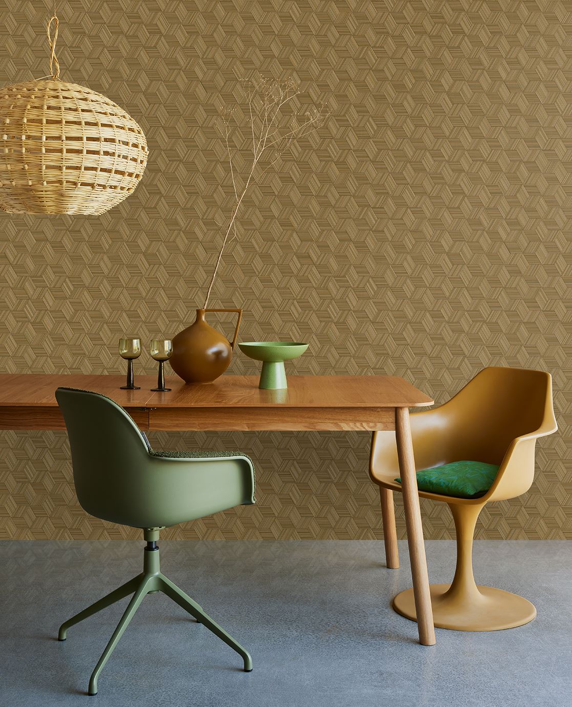 Eijffinger COZUMEL behang 50513 Geel, Goud, Oranje, Groen - afbeelding 2