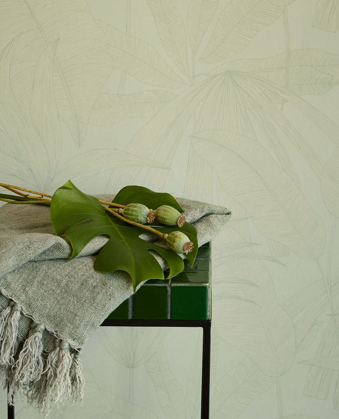 Eijffinger FESTIVAL behang 333514 Blauw, Groen, Naturel, Zwart / Grijs - afbeelding 2