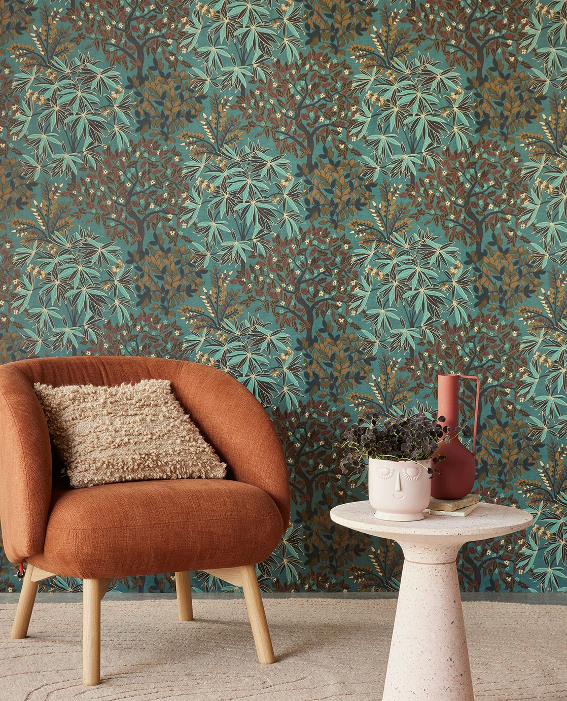 Eijffinger FESTIVAL behang 333523 Blauw, Groen, Zwart / Grijs, Goud, Naturel, Oranje, Geel - afbeelding 2