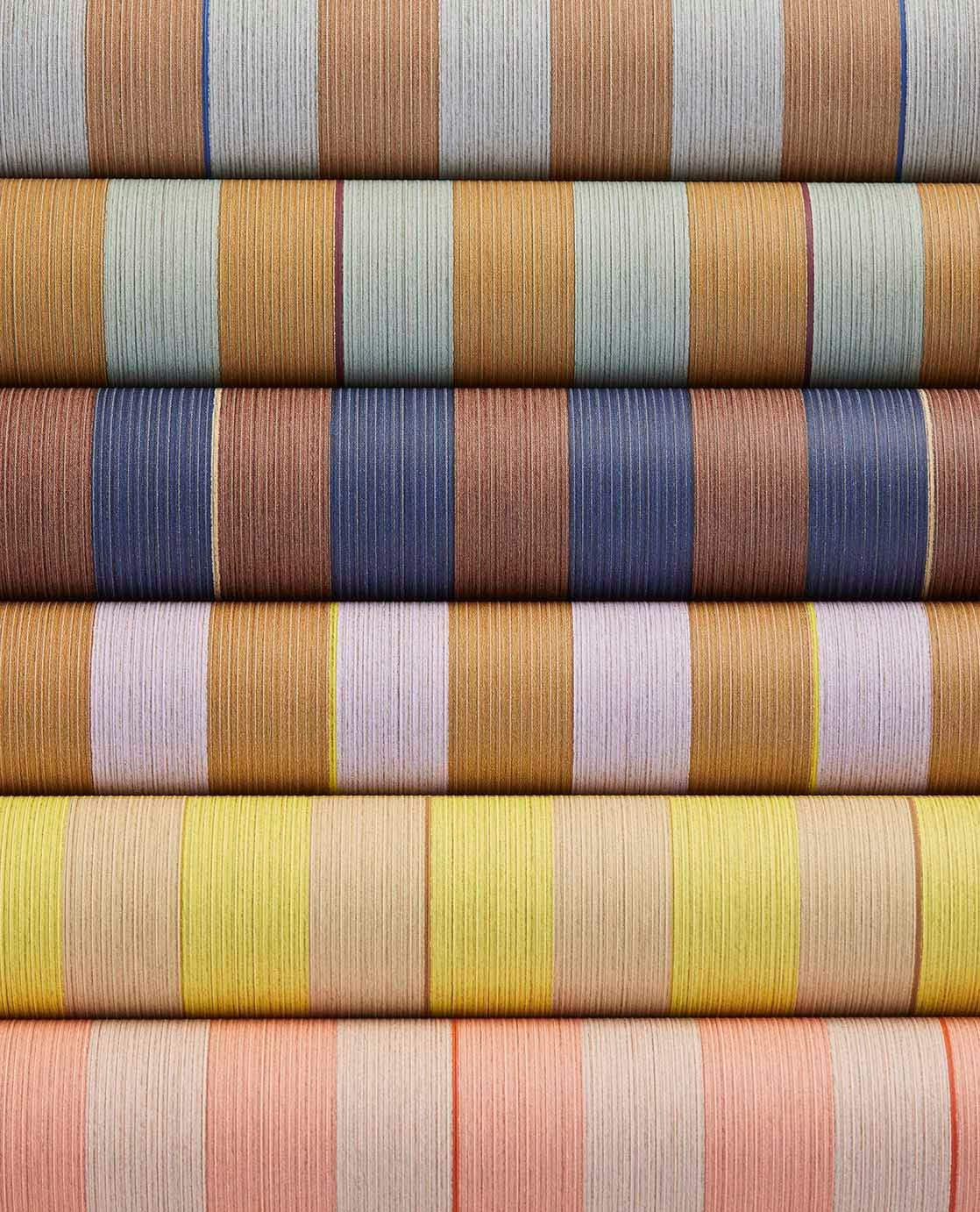 Eijffinger REVIVE behang 333622 Naturel, Blauw, Zwart / Grijs, Goud, Oranje, Rood - afbeelding 4