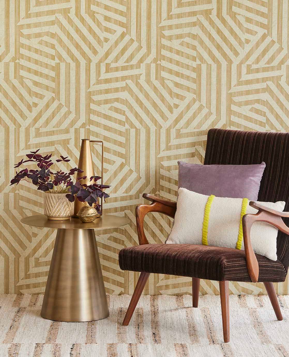 Eijffinger REVIVE behang 333630 Naturel, Wit, Goud, Oranje - afbeelding 2