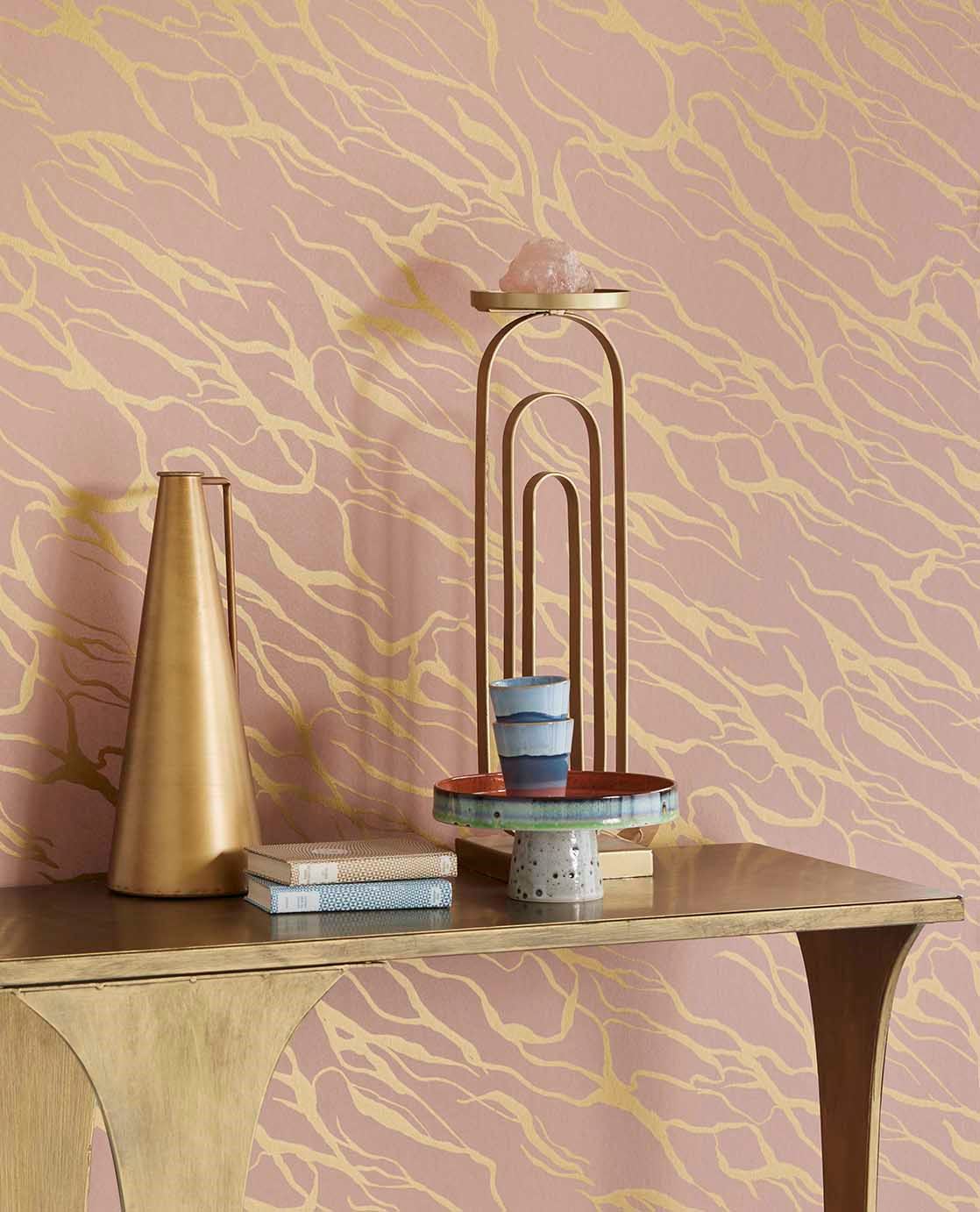 Eijffinger REVIVE behang 333642 Rood, Goud, Oranje - afbeelding 2