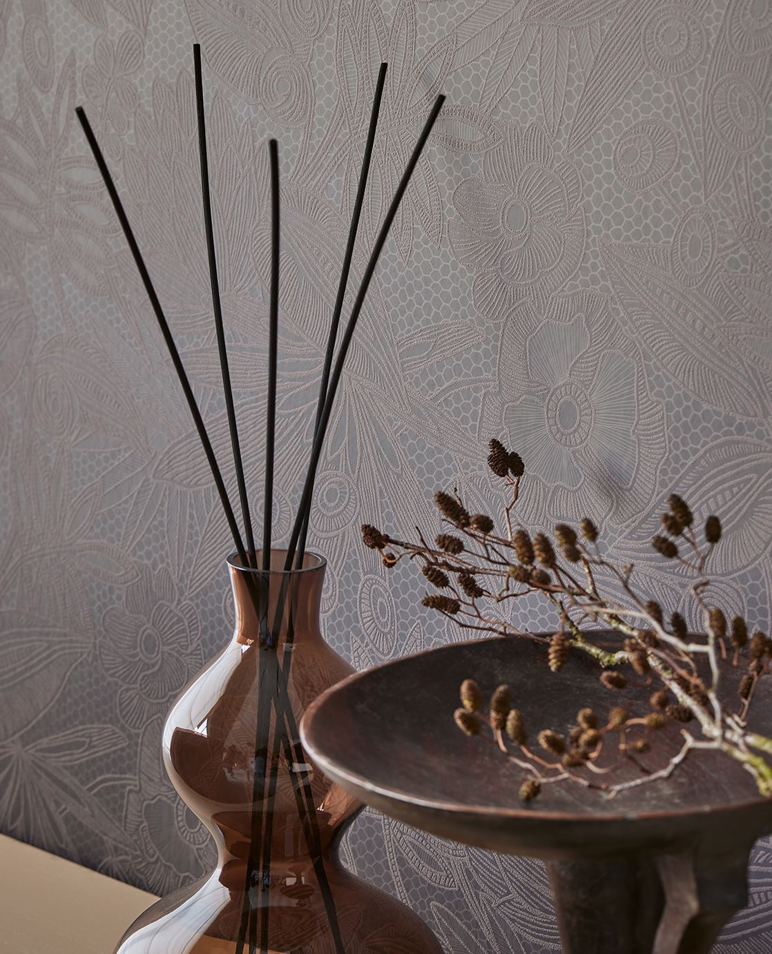 Eijffinger GILDED behang 340115 Naturel, Paars, Zwart / Grijs, Goud, Wit, Rood - afbeelding 3