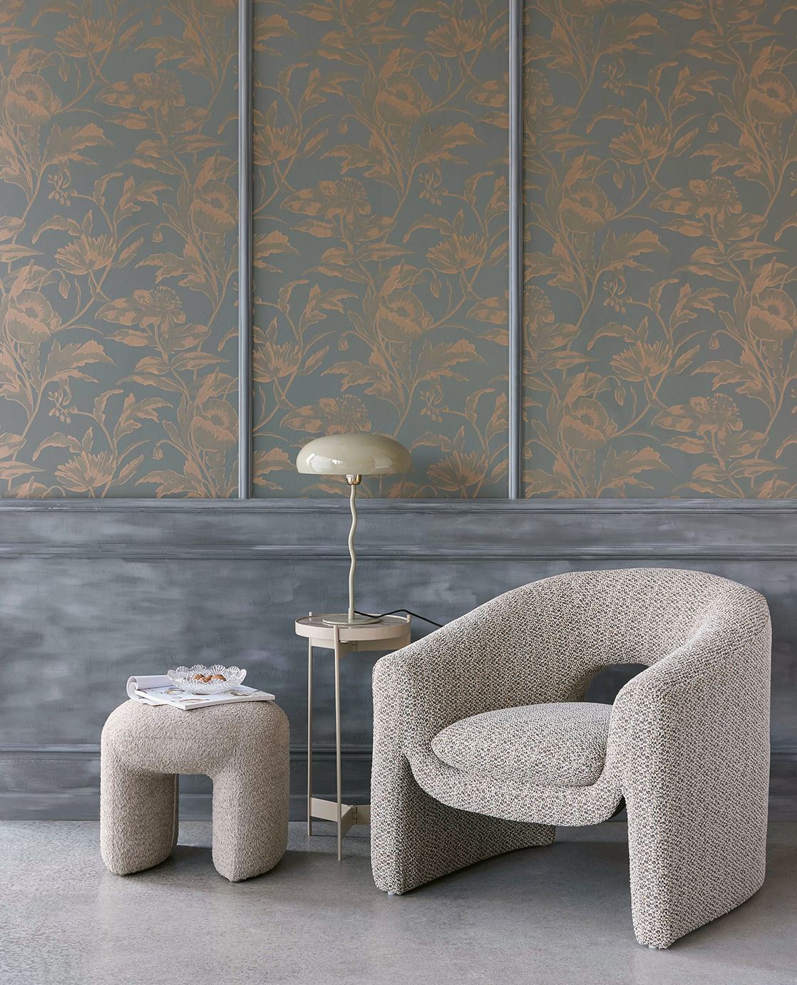 Eijffinger GILDED behang 340134 Blauw, Groen, Zwart / Grijs, Goud, Naturel, Oranje, Geel, Metallic - afbeelding 2