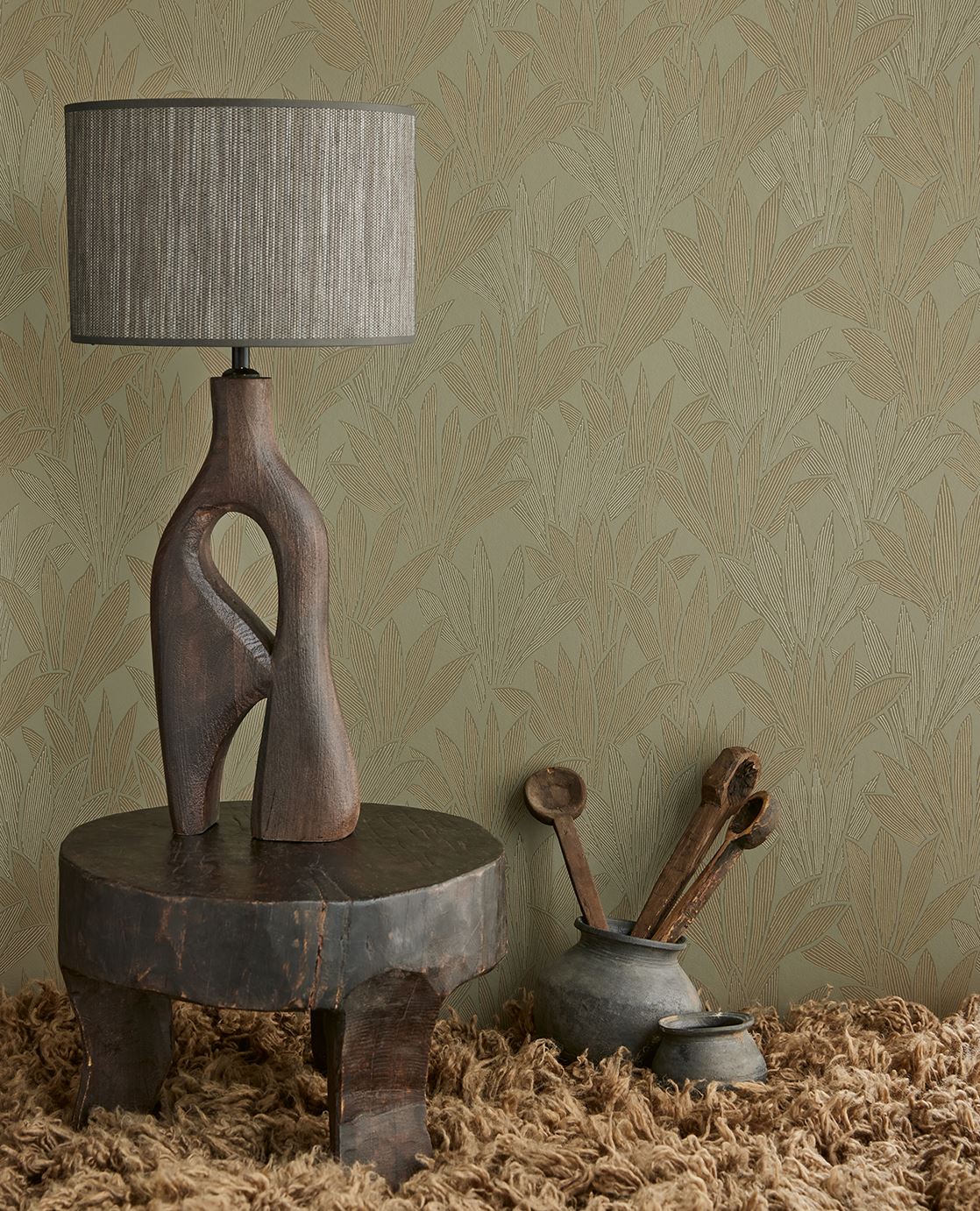Eijffinger GILDED behang 340151 Groen, Goud, Naturel, Wit, Zwart / Grijs, Geel - afbeelding 2