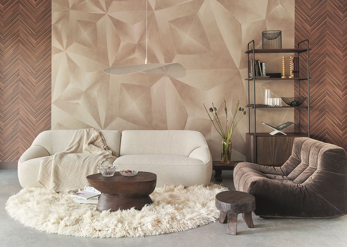 Eijffinger GILDED behang 340163 Naturel, Rood, Zwart / Grijs, Goud, Wit, Oranje, Metallic - afbeelding 3