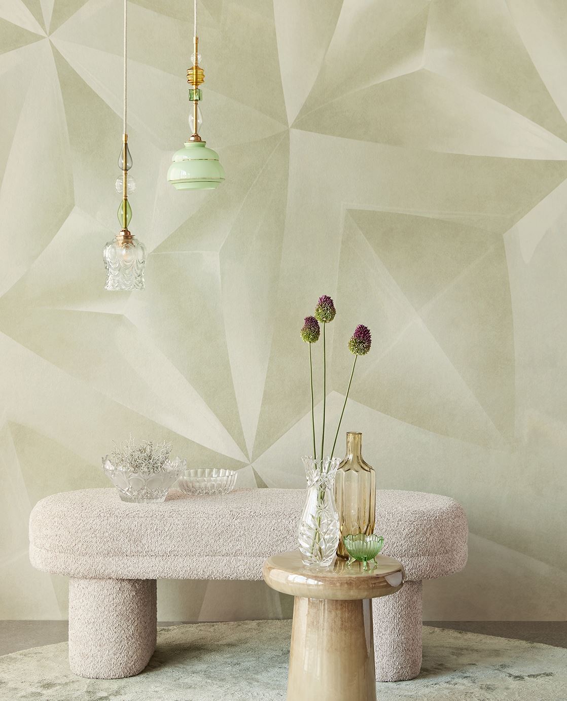 Eijffinger GILDED behang 340185 Groen, Naturel, Zwart / Grijs - afbeelding 2