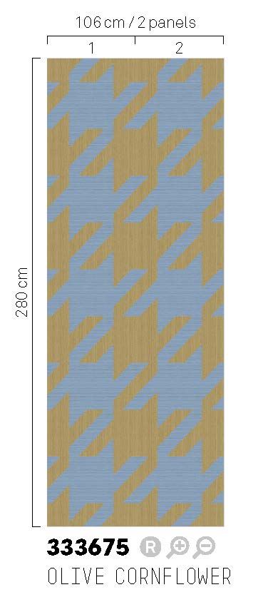 Eijffinger REVIVE behang 333675 Blauw, Groen, Paars, Goud, Naturel, Wit, Geel, Zwart / Grijs - afbeelding 2