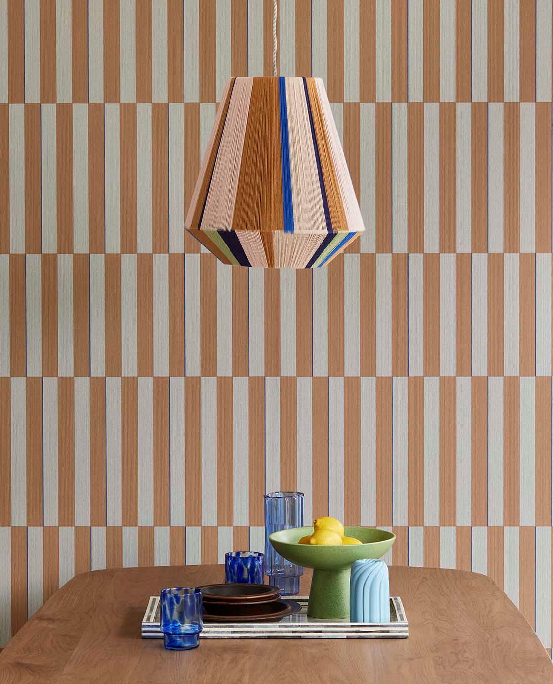 Eijffinger REVIVE behang 333623 Naturel, Wit, Blauw, Goud, Oranje, Zwart / Grijs, Paars - afbeelding 2