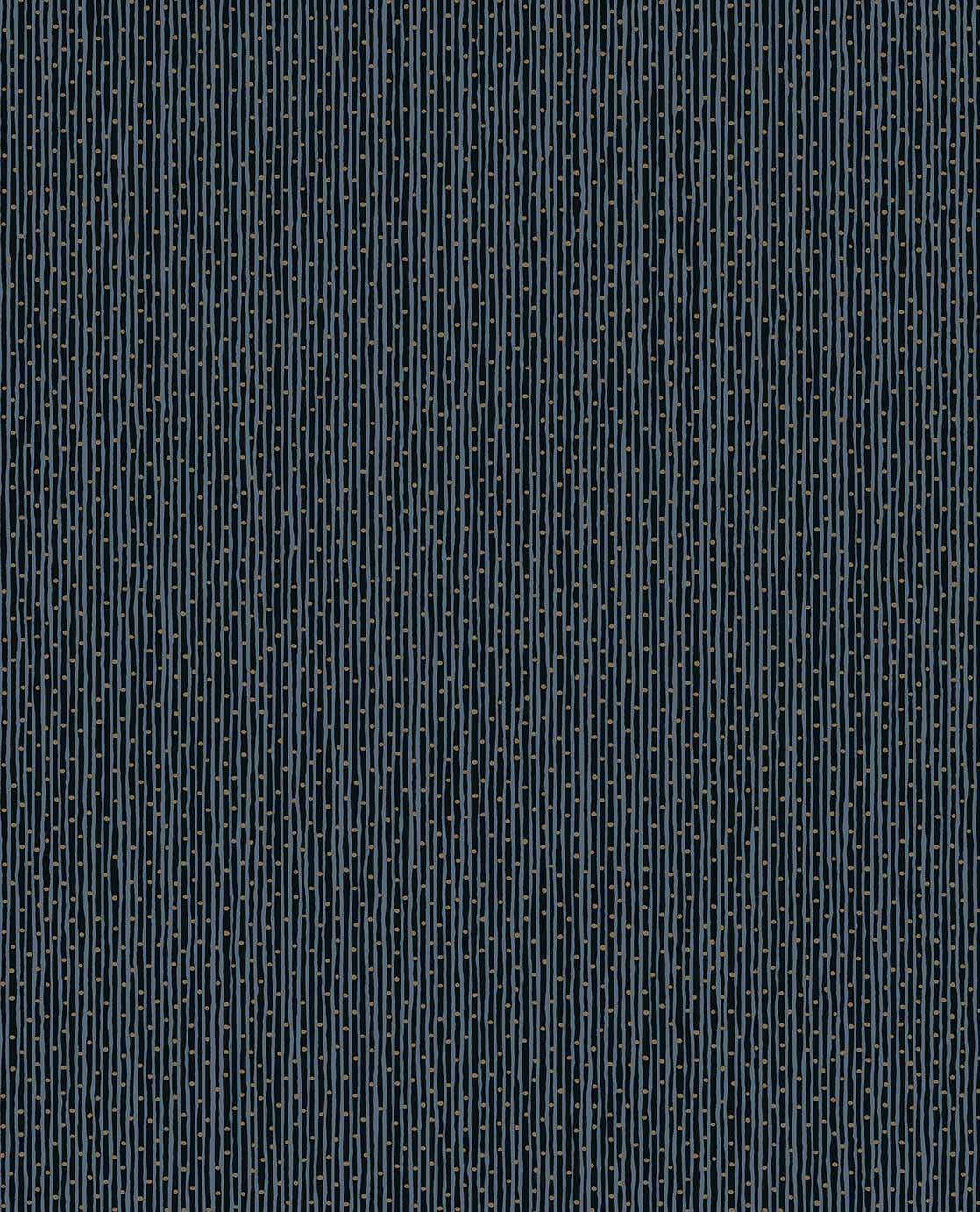 Eijffinger SOLANGE behang 340224 Blauw, Zwart / Grijs, Goud - afbeelding 3