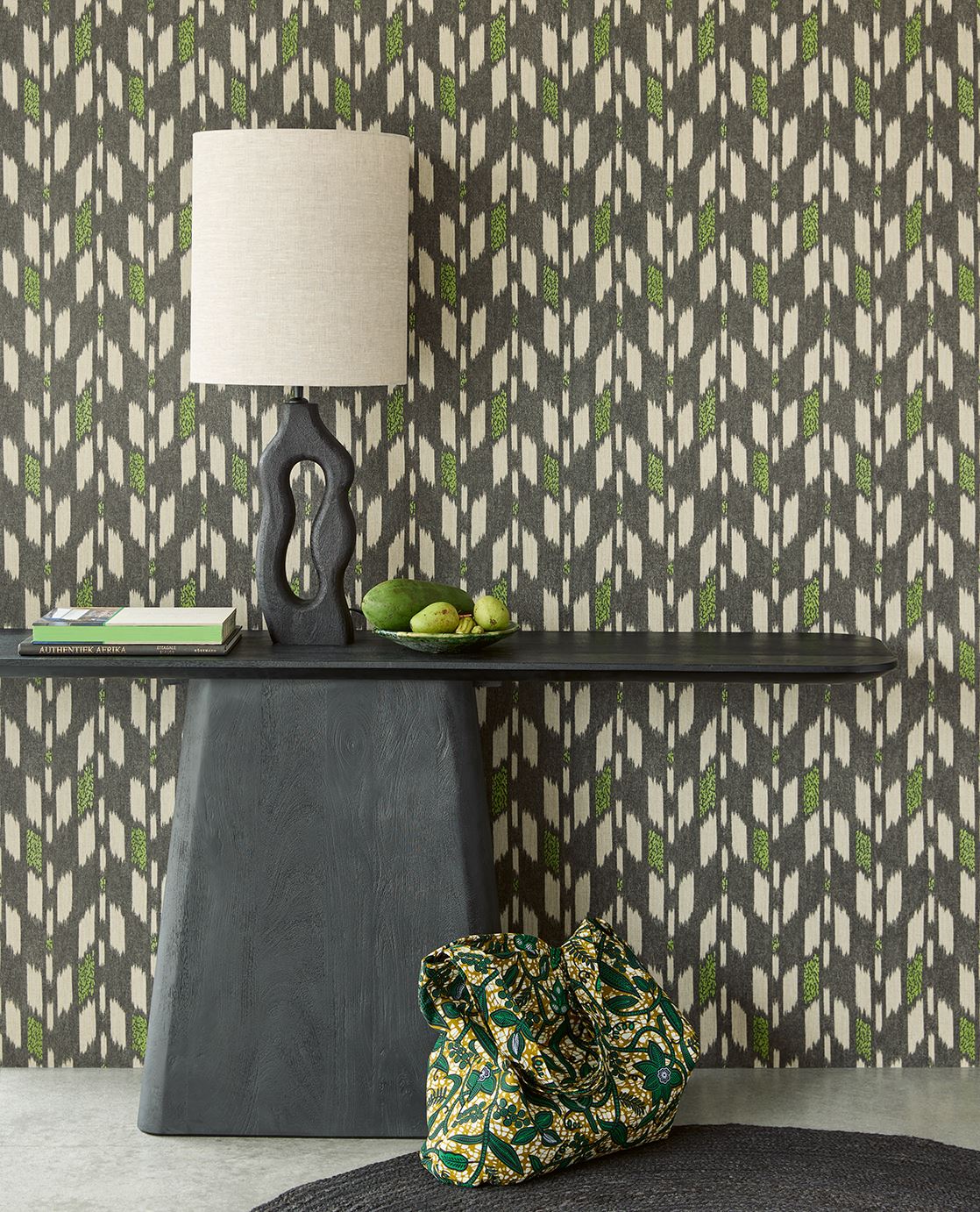 Eijffinger SOLANGE behang 340244 Zwart / Grijs, Naturel, Goud, Geel, Groen, Wit - afbeelding 2
