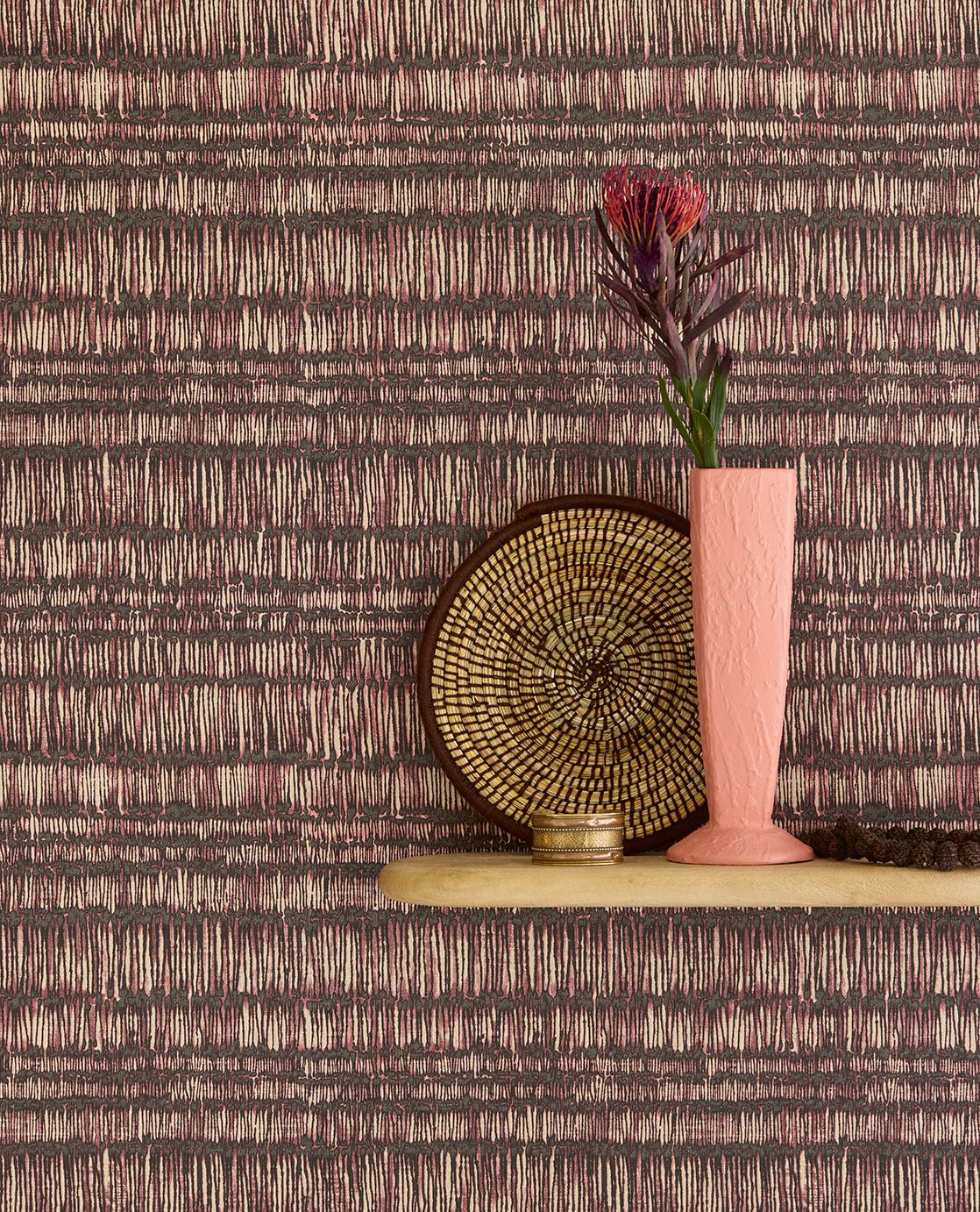 Eijffinger SOLANGE behang 340263 Rood, Zwart / Grijs, Goud, Naturel, Wit - afbeelding 2