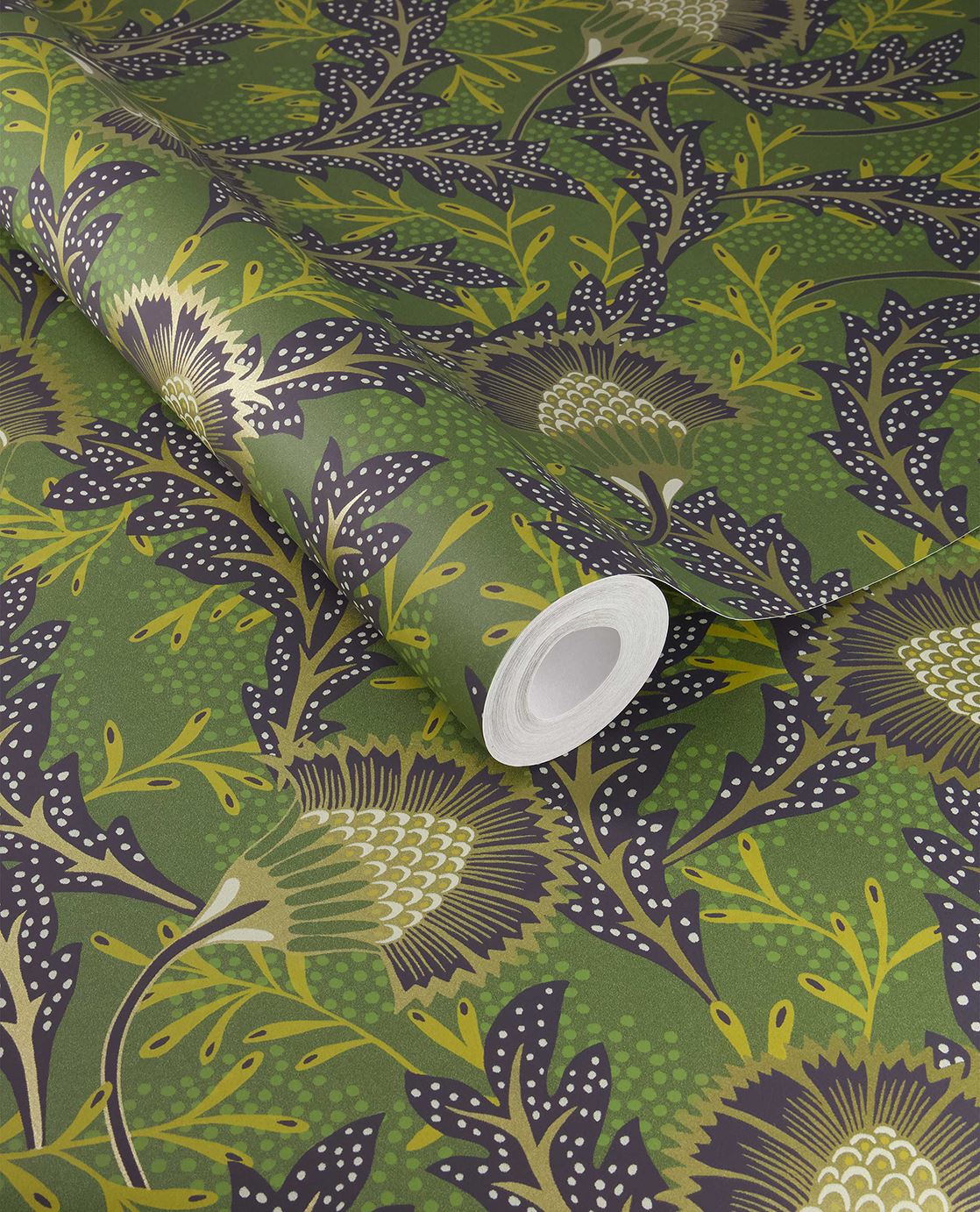 Eijffinger SOLANGE behang 340216 Groen, Zwart / Grijs, Goud, Naturel, Geel - afbeelding 4
