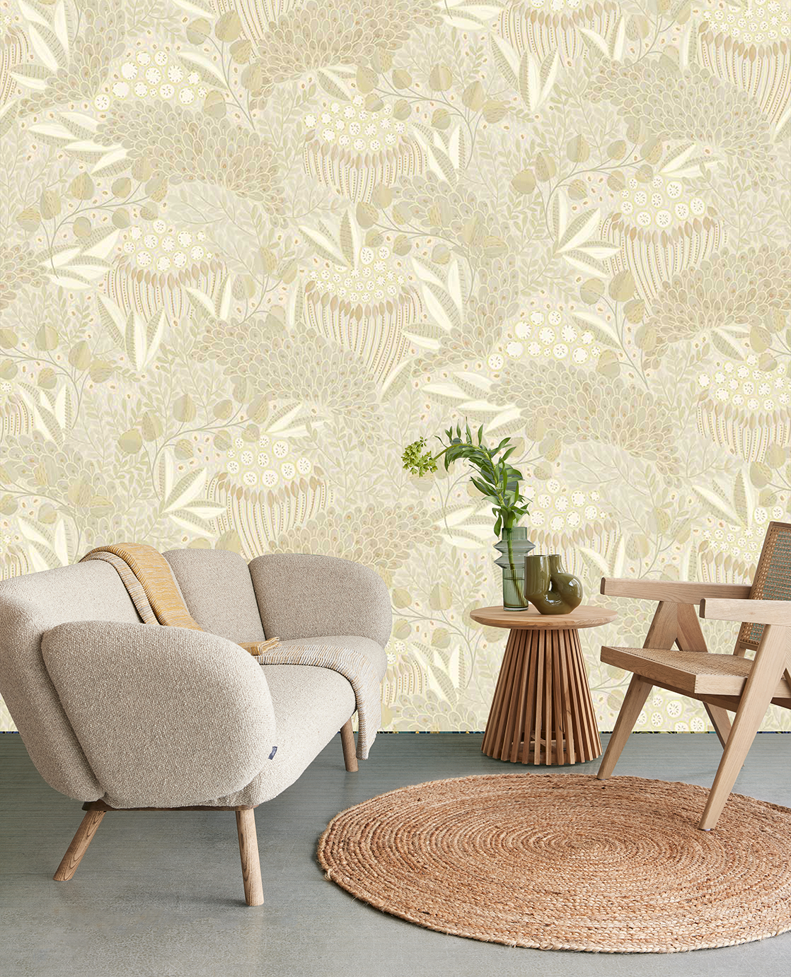 Eijffinger SOLANGE behang 340288 Naturel, Wit, Goud - afbeelding 2