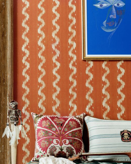 Mind The Gap Vintage Ikat Apricot Behang