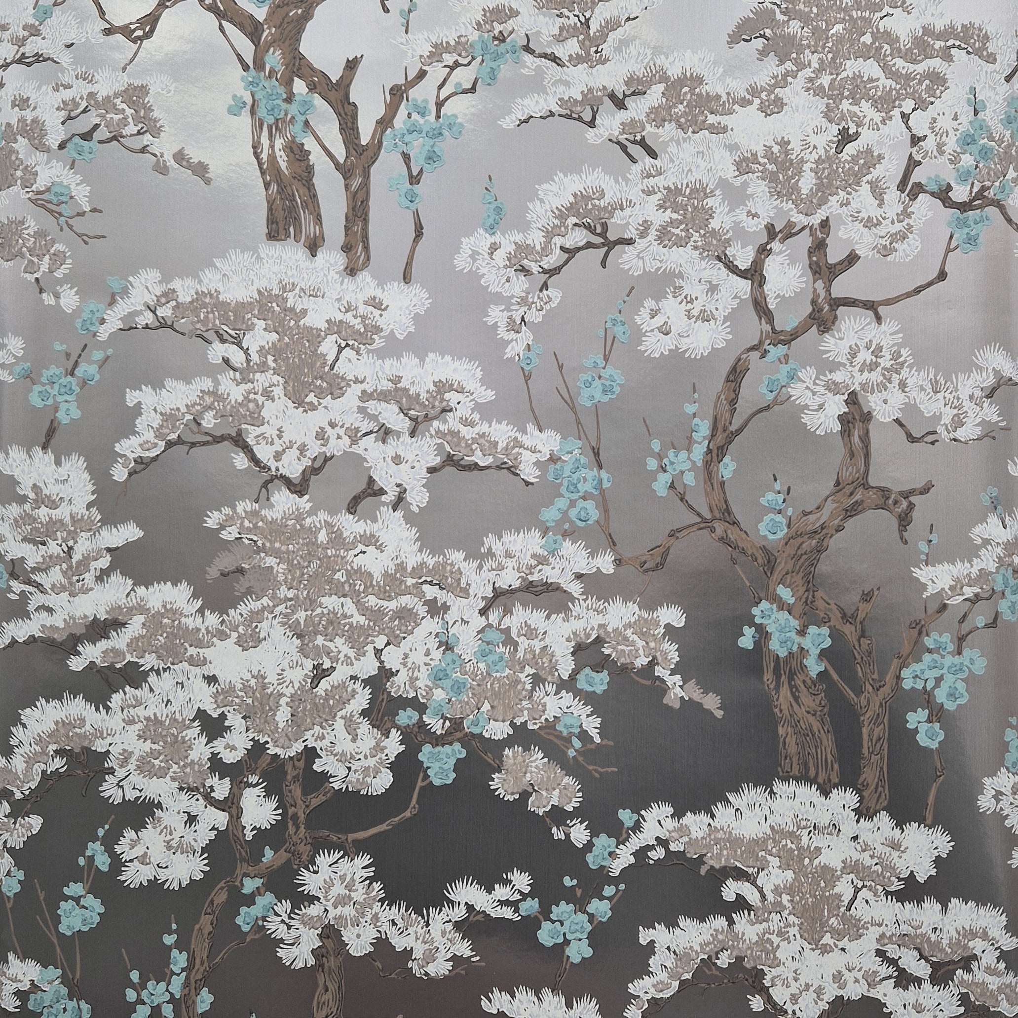 1838 Wallcoverings Harewood Behang 1602-100-01 - Foil Silver