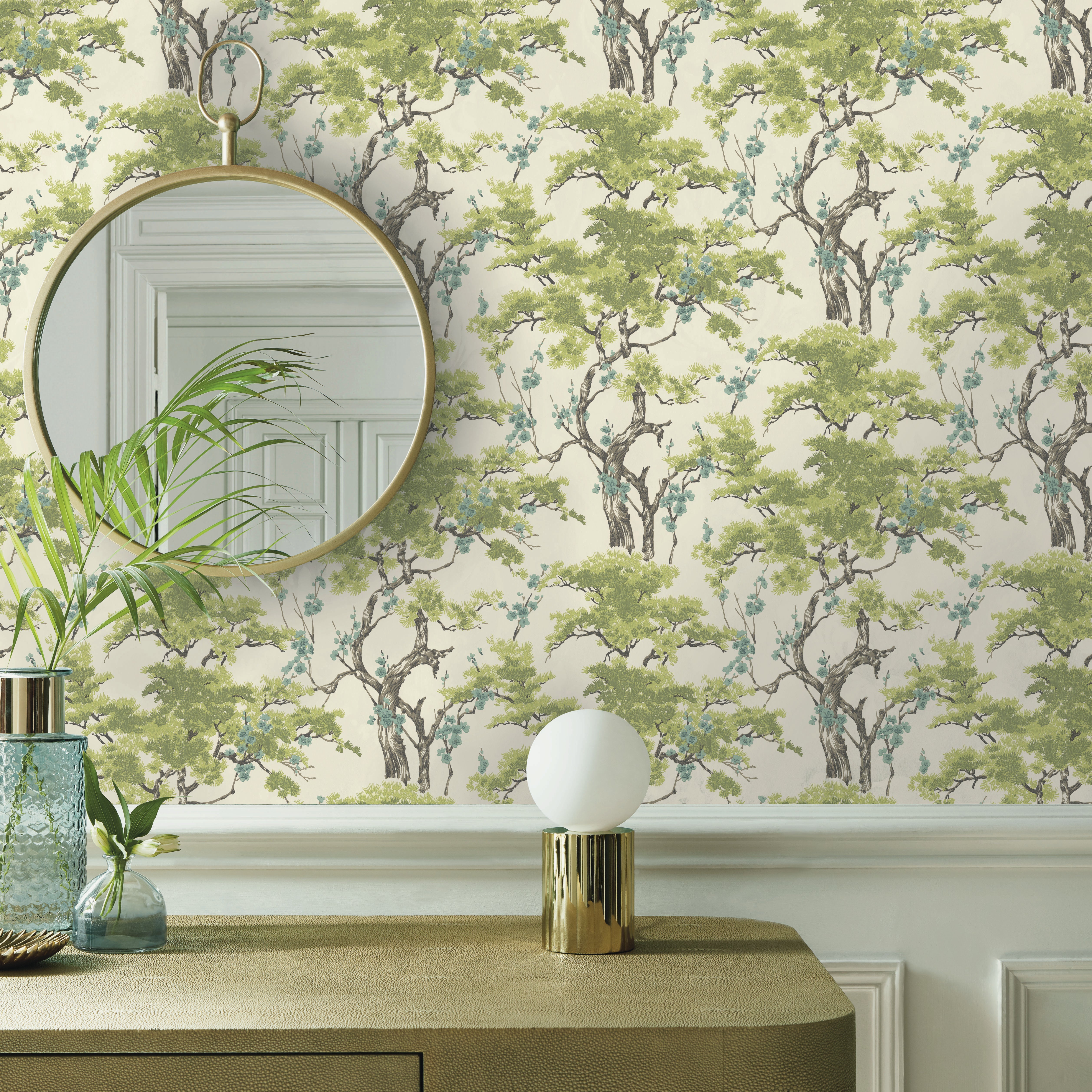 1838 Wallcoverings Harewood Behang 1602-100-06 - Lime Green