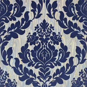 1838 Wallcoverings Faversham Behang 1602-101-03 - Navy Blue