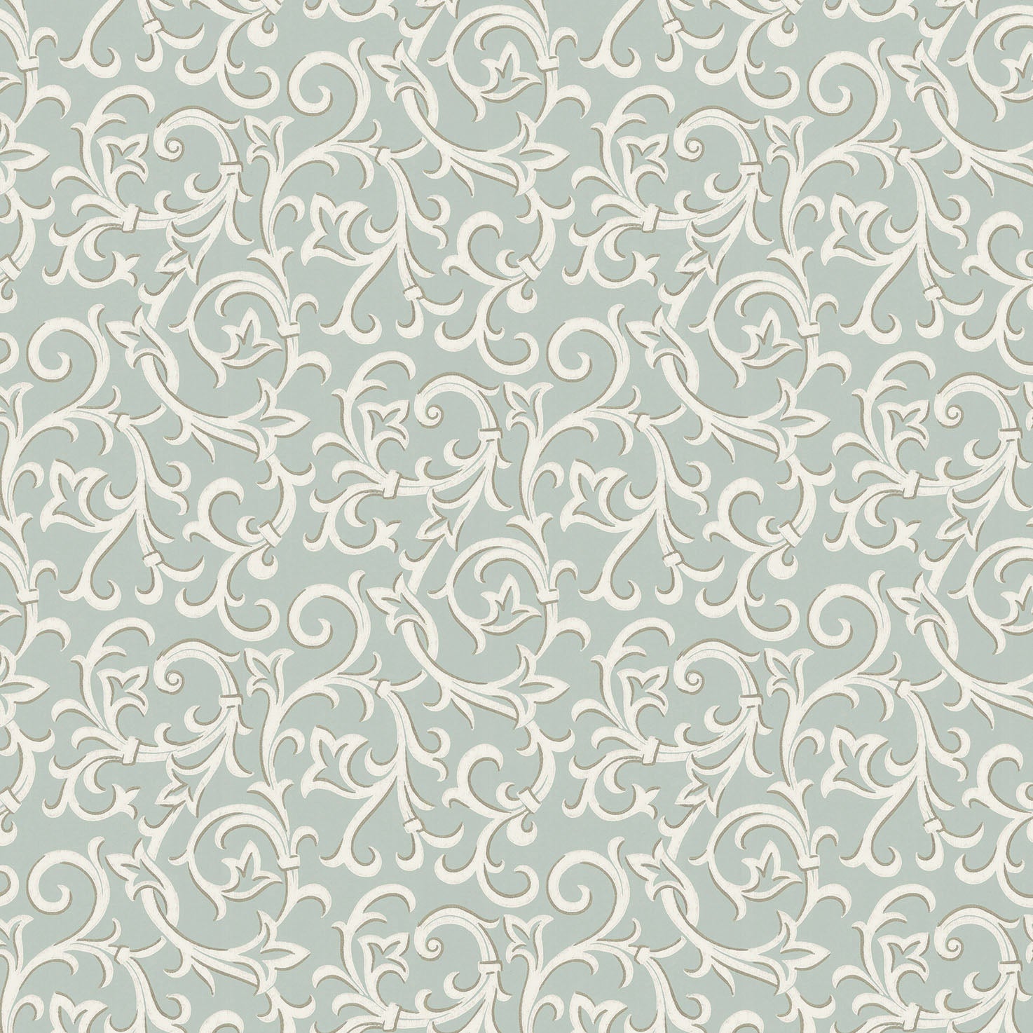 1838 Wallcoverings Brodsworth Behang 1602-103-02 - Seafoam Green