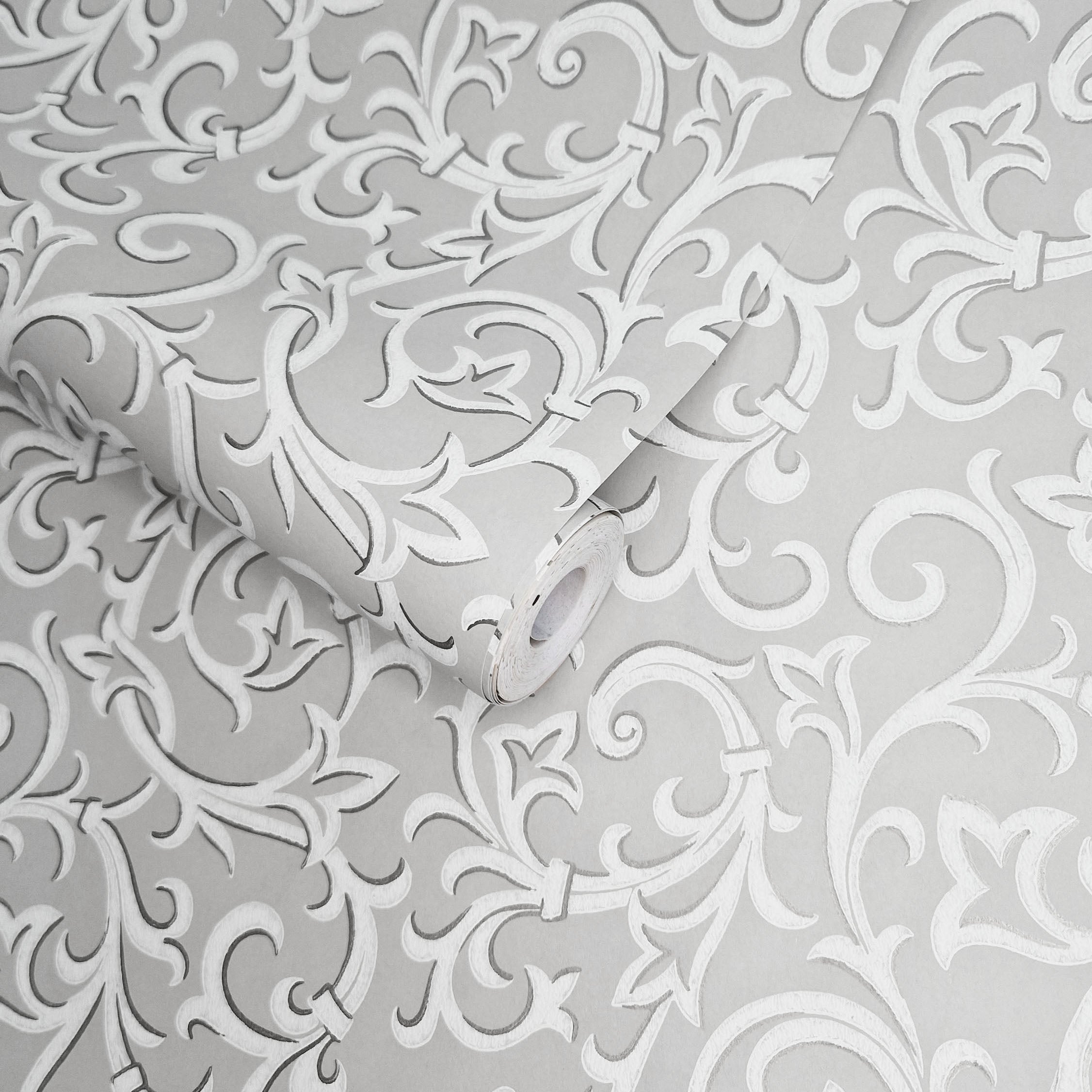 1838 Wallcoverings Brodsworth Behang 1602-103-04 - Grey