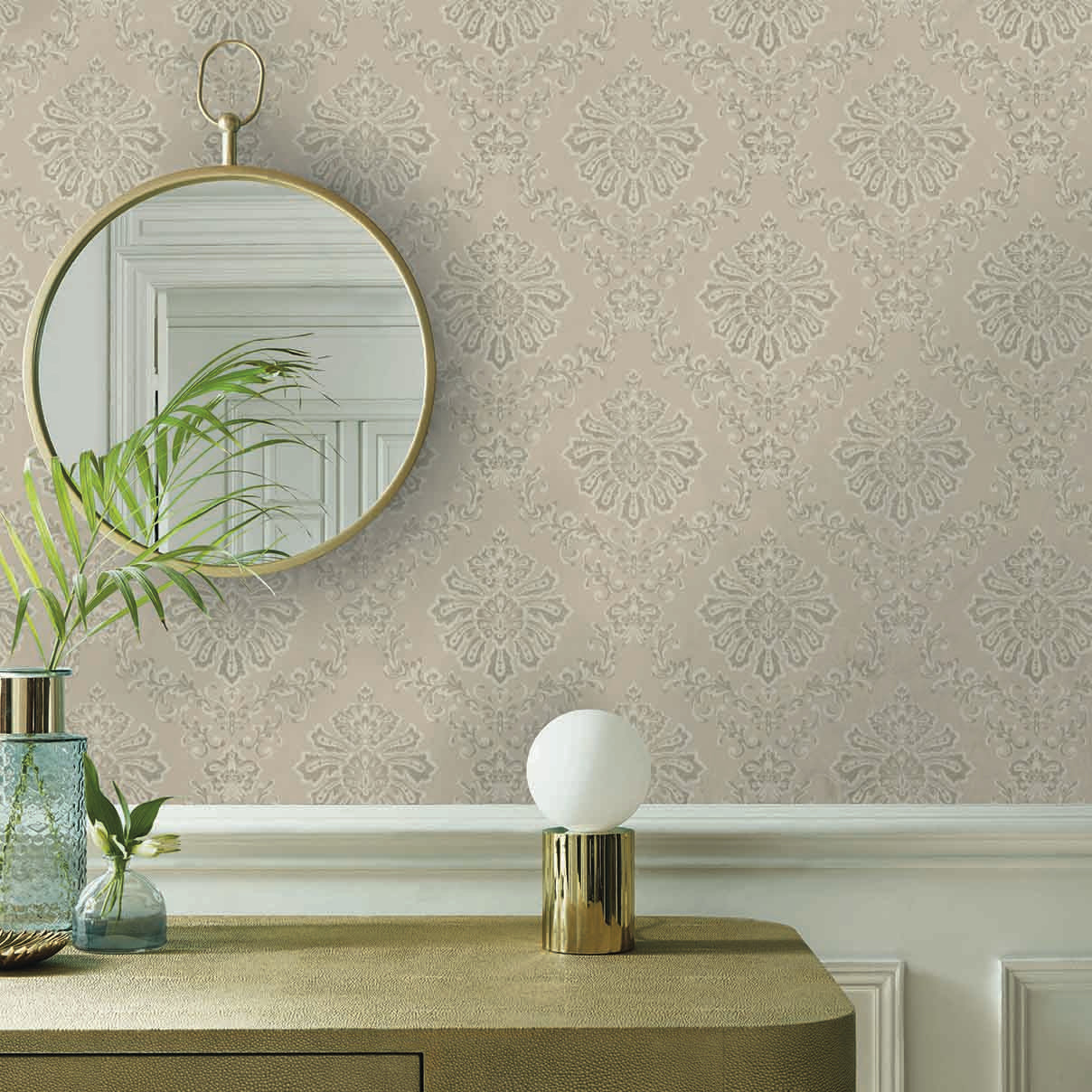 1838 Wallcoverings Broughton Behang 1602-104-06 - Taupe Natural