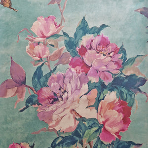 1838 Wallcoverings Madama Butterfly Behang 1703-108-05 - Teal Green