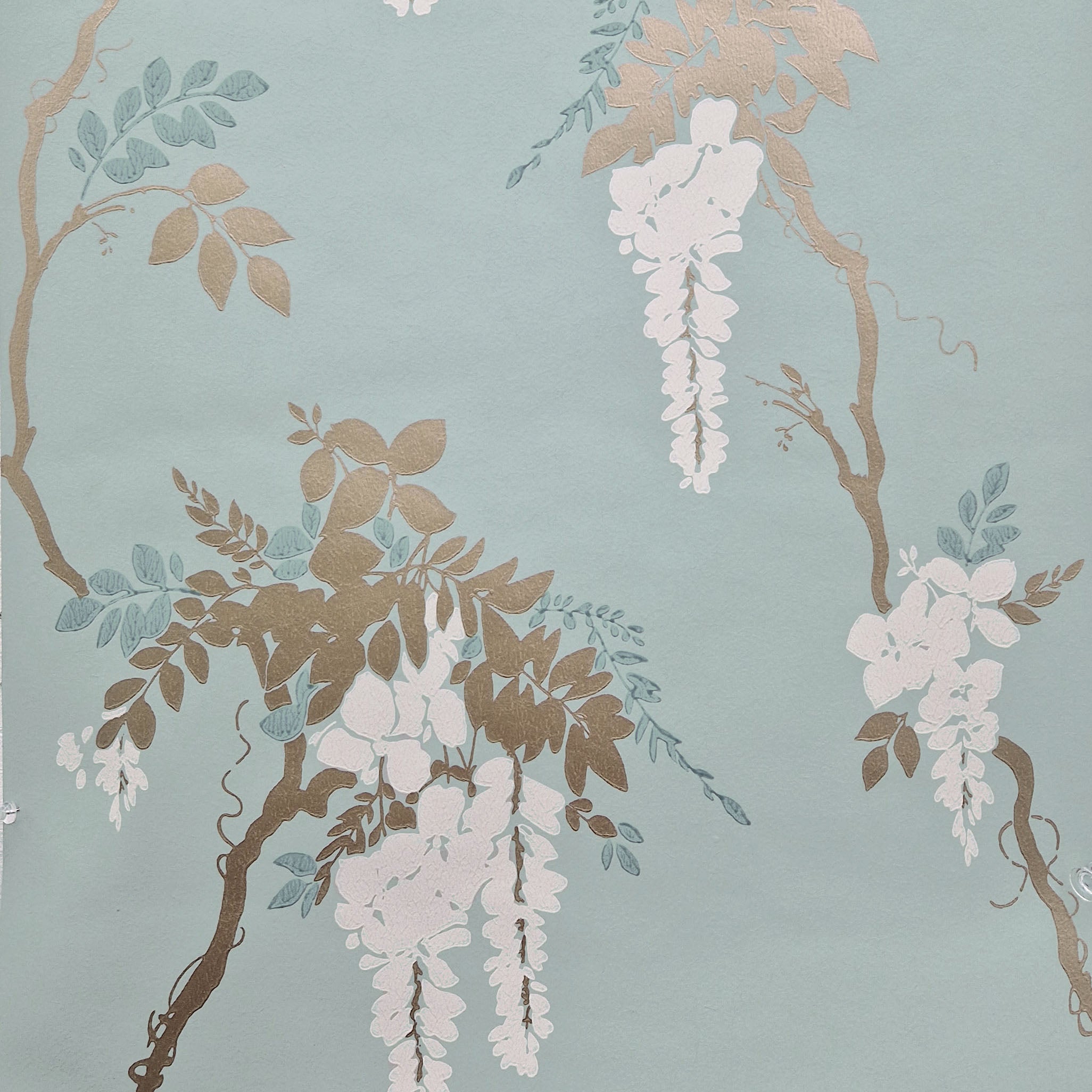 1838 Wallcoverings Leonora Behang 1703-109-03 - Teal Green