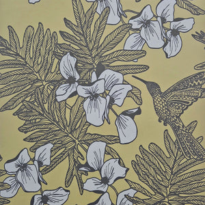 1838 Wallcoverings Hummingbird Behang 1804-117-01 - Mustard Yellow