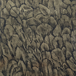 1838 Wallcoverings Tranquil Behang 1804-119-01 - Jet Black and Gold Foil