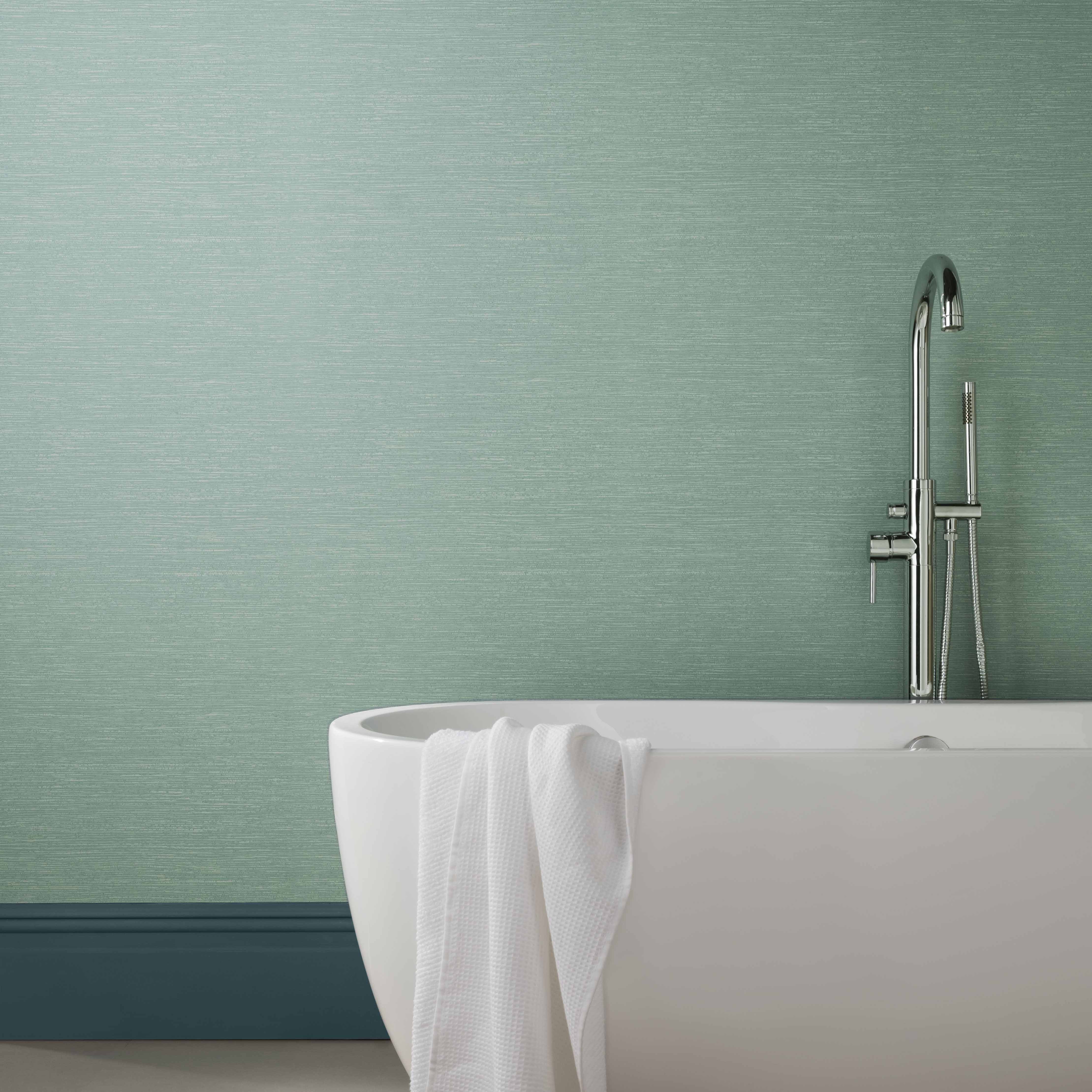 1838 Wallcoverings Raffia Behang 1804-122-01 - Seafoam Green