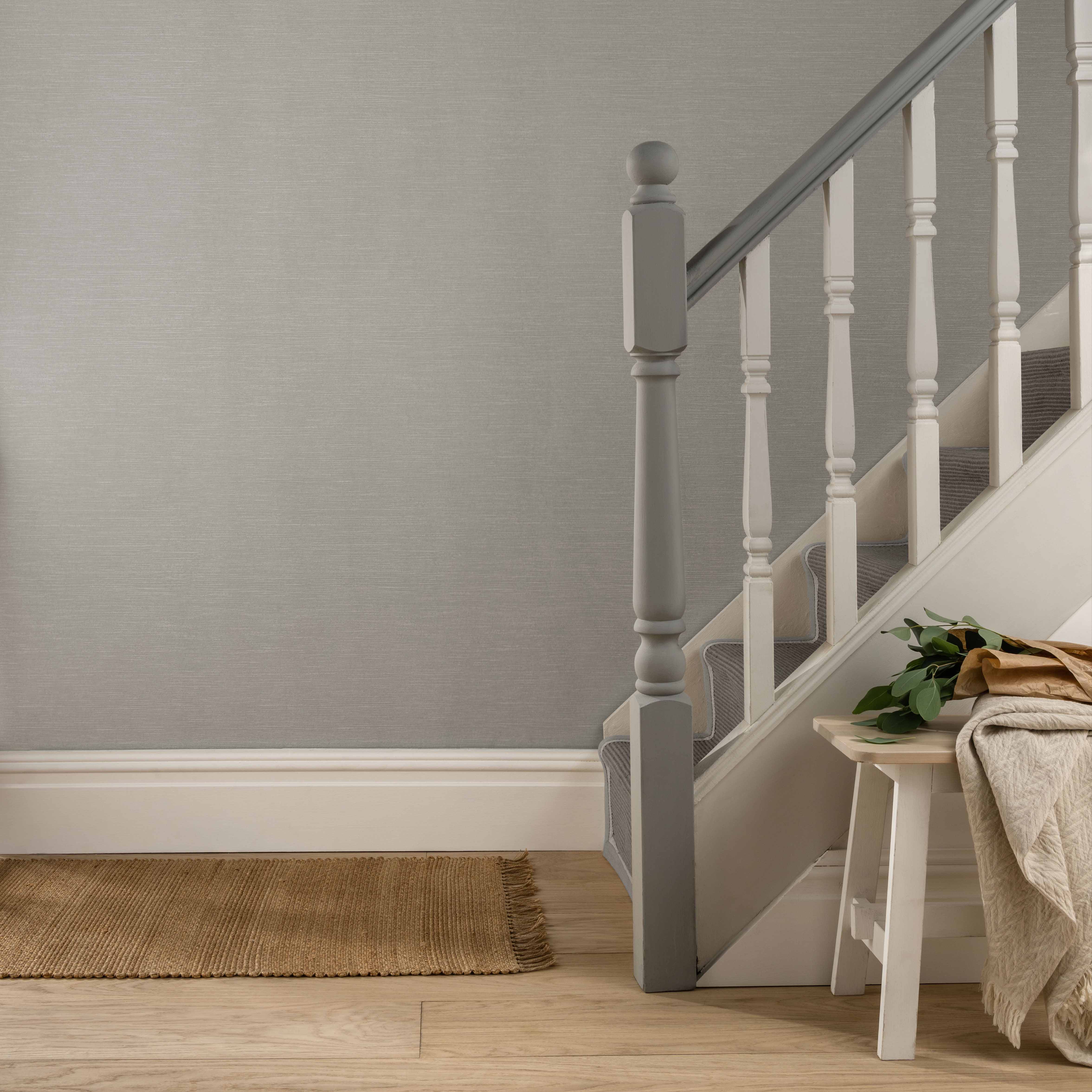 1838 Wallcoverings Raffia Behang 1804-122-02 - Mist Grey