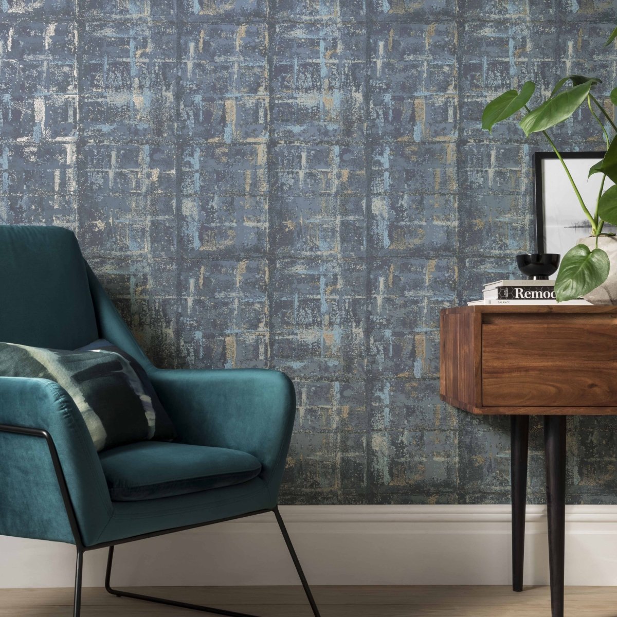 1838 Wallcoverings Patina Lagoon Behang 1804-120-05 - LAB COLOUR THE WORLD
